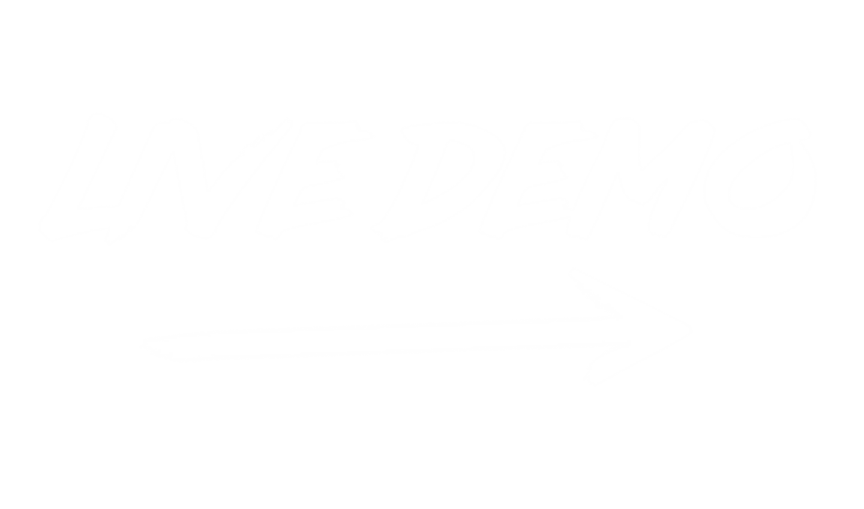 Live Demo signage with an arrow pointing towards a livestream embed
